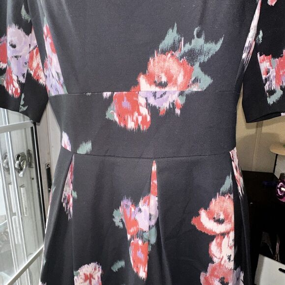 NWT Brooks Brothers Ponte Rose Dark Navy Party Dress Fit Flare Size 10 $228 - Picture 6 of 16